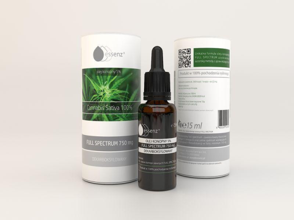 Olejek Konopny CBD 5% Full Spectrum 15 ml | TanieSianie.pl