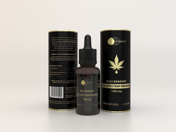 Olejek konopny full spectrum premium 1000 mg 30ml | TanieSianie.pl