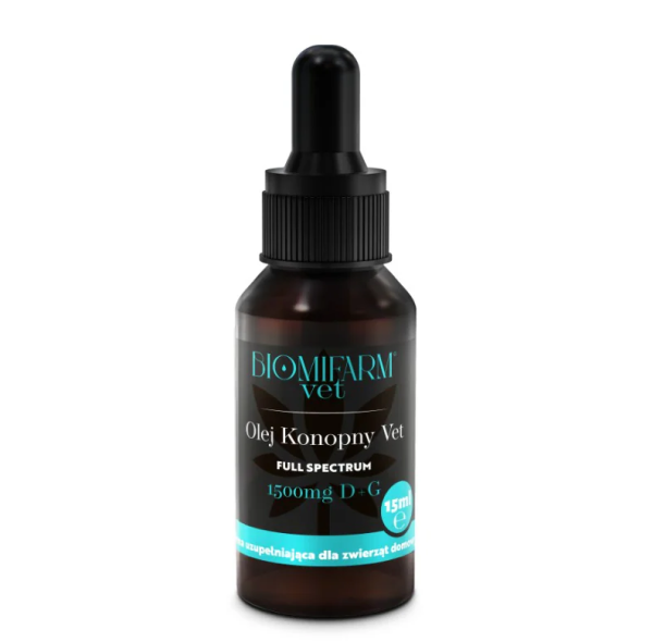 Olej konopny Vet CBD+CBG 1500mg 15ml | TanieSianie.pl