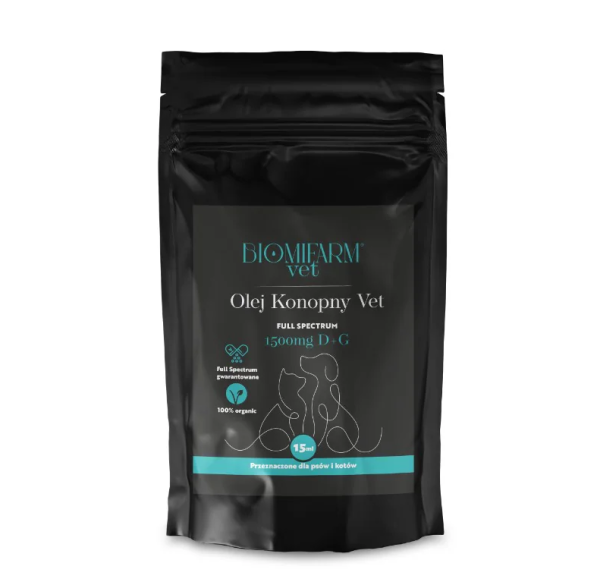 Olej konopny Vet CBD+CBG 1500mg 15ml | TanieSianie.pl