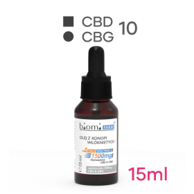 Olej konopny CBGA/CBG+CBDA/CBD 750+750mg fitozwiązków - FULL SPECTRUM 15ml | TanieSianie.pl